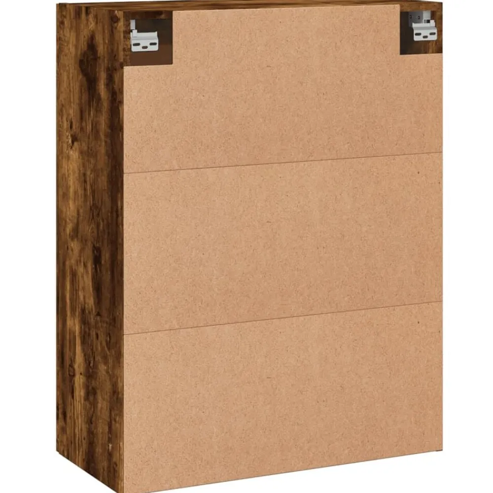 vidaXL Armario de pared madera ingeniería 69,5x34x90 cm Roble ahumado Hot