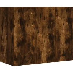 vidaXL Armario de pared madera de ingeniería 75x35x60 cm Roble ahumado Outlet