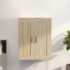 vidaXL Estanterías-Armario de pared madera ingeniería 69,5x32,5x90 cm