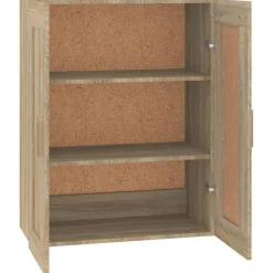 vidaXL Estanterías-Armario de pared madera ingeniería 69,5x32,5x90 cm