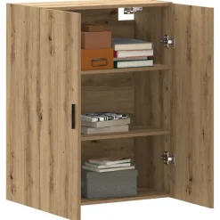 vidaXL Armarios Y Almacenamiento-Armario de pared madera ingeniería marrón roble 69,5x34x90 cm