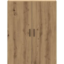 vidaXL Armarios Y Almacenamiento-Armario de pared madera ingeniería marrón roble 69,5x34x90 cm