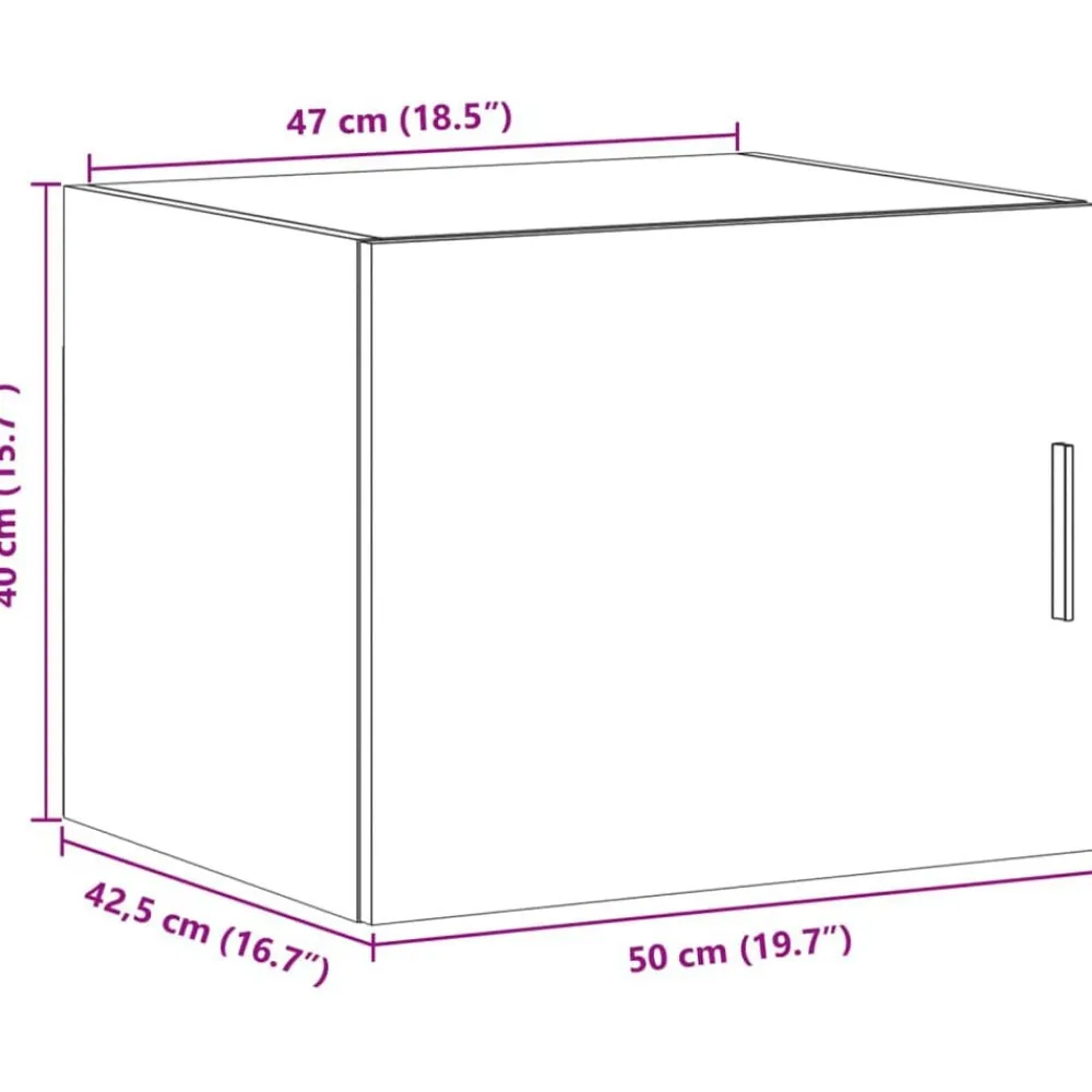 vidaXL Armario de pared madera de ingeniería 50x42,5x40 cm Blanco Clearance