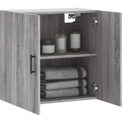 vidaXL Armario de pared madera de ingeniería 60x31x60 cm Gris sonoma New