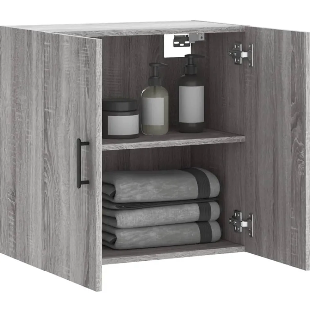 vidaXL Armario de pared madera de ingeniería 60x31x60 cm Gris sonoma New