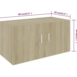 vidaXL Estanterías-Armario de pared madera ingeniería 80x39x40 cm