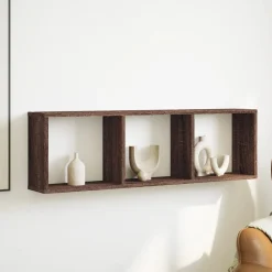 vidaXL Armario de pared madera ingeniería marrón roble 100x16x30 cm Marrón roble Hot