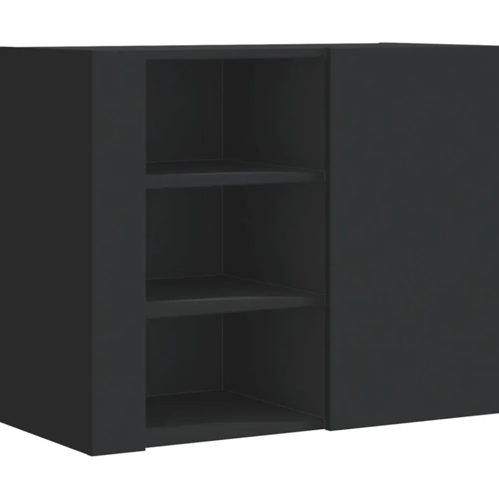 vidaXL Estanterías-Armario de pared madera de ingeniería 75x35x60 cm