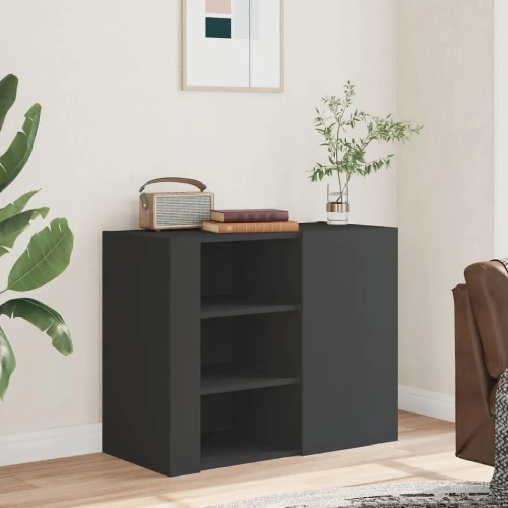 vidaXL Estanterías-Armario de pared madera de ingeniería 75x35x60 cm