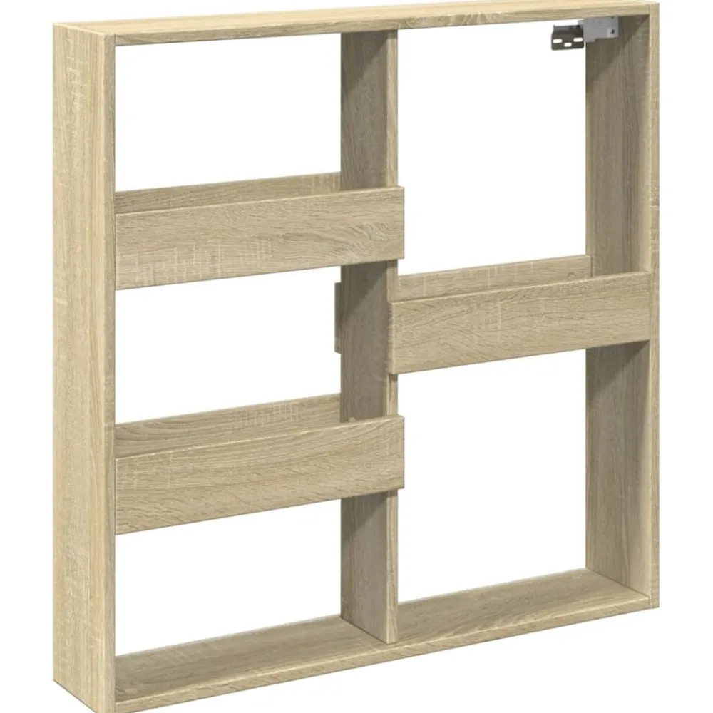 vidaXL Armario de pared madera de ingeniería 80x15x80 cm Roble Sonoma New