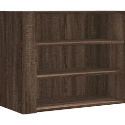 vidaXL Estanterías-Armario de pared madera de ingeniería marrón roble 75x35x60 cm