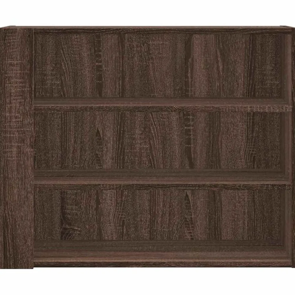 vidaXL Estanterías-Armario de pared madera de ingeniería marrón roble 75x35x60 cm