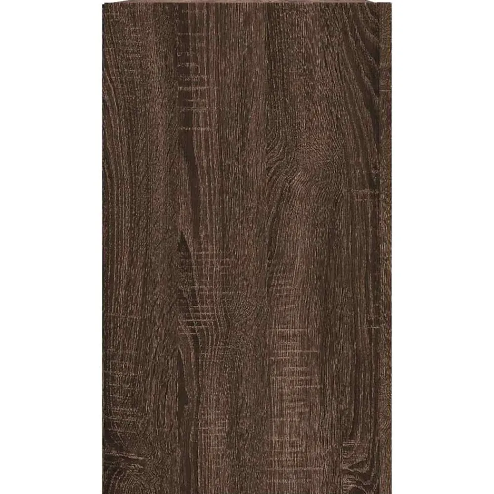vidaXL Estanterías-Armario de pared madera de ingeniería marrón roble 75x35x60 cm