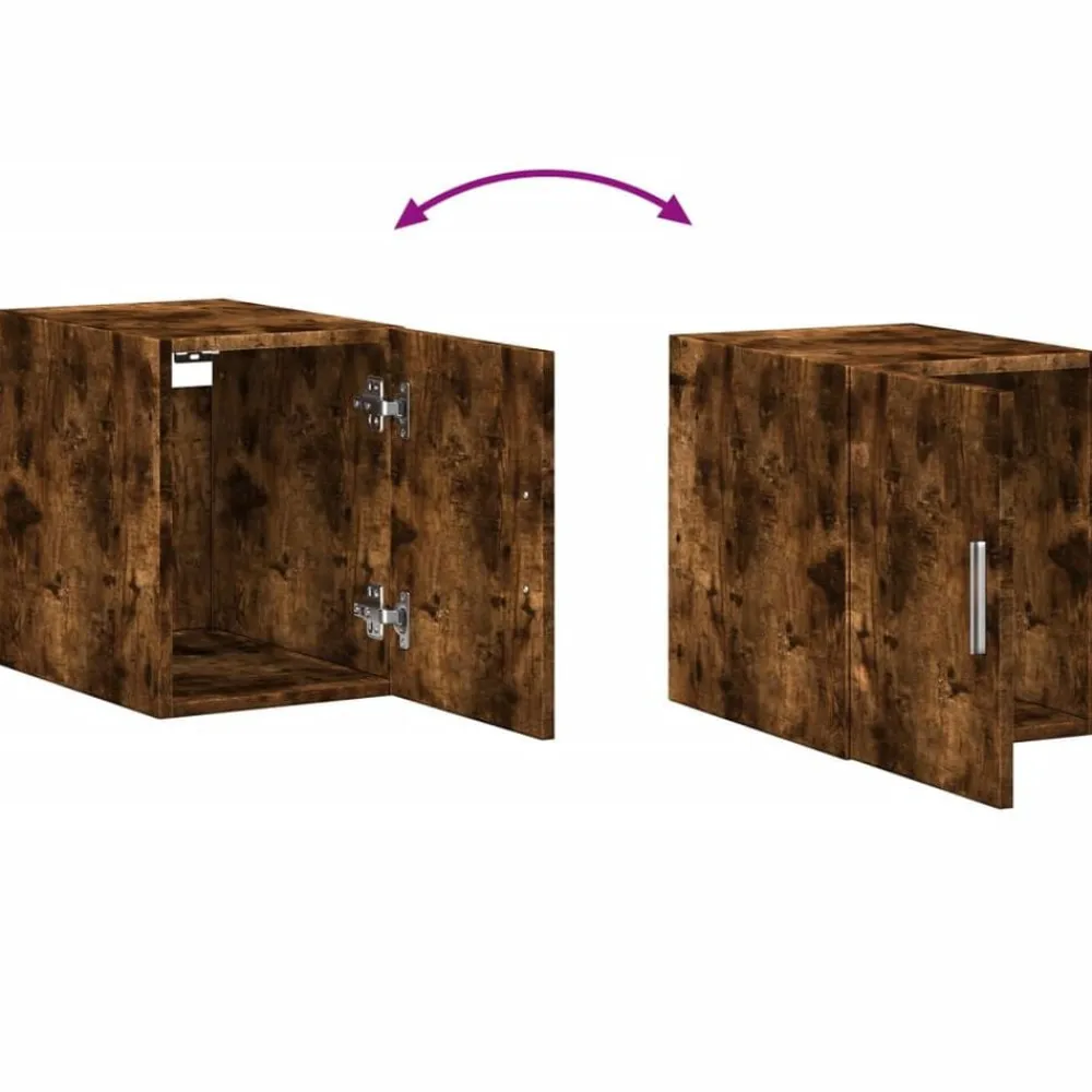 vidaXL Armario de pared madera ingeniería 30x42,5x40 cm Roble ahumado Sale