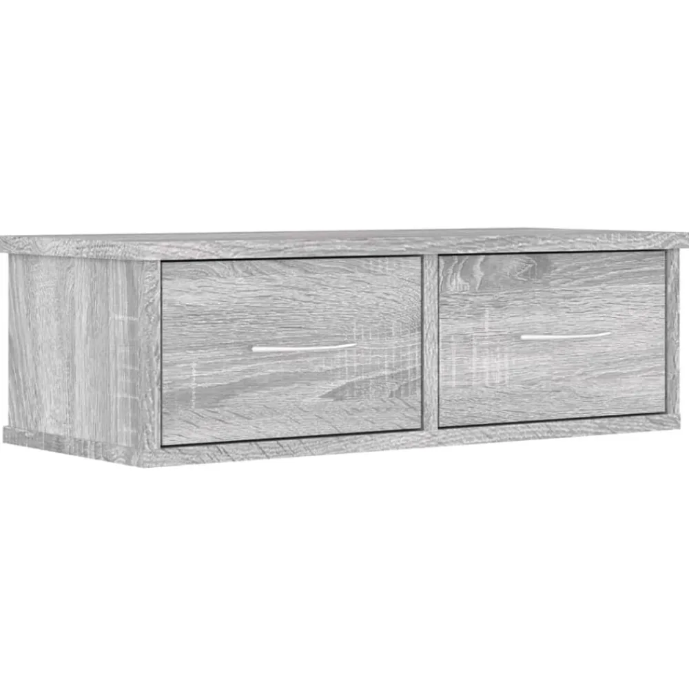 vidaXL Estanterías-Armario de pared madera contrachapada 60x26x18,5 cm