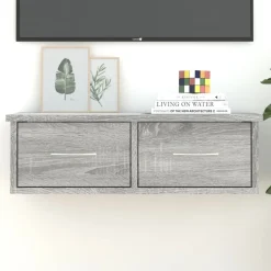 vidaXL Estanterías-Armario de pared madera contrachapada 60x26x18,5 cm