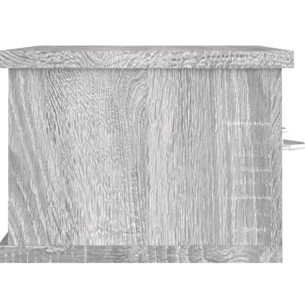 vidaXL Estanterías-Armario de pared madera contrachapada 60x26x18,5 cm