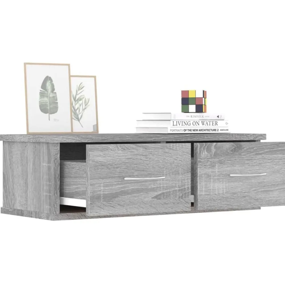 vidaXL Estanterías-Armario de pared madera contrachapada 60x26x18,5 cm