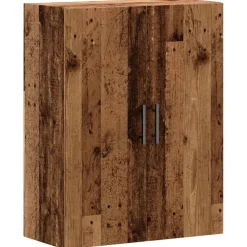 vidaXL Armarios Y Almacenamiento-Armario de pared madera de ingeniería envejecida 69,5x34x90 cm