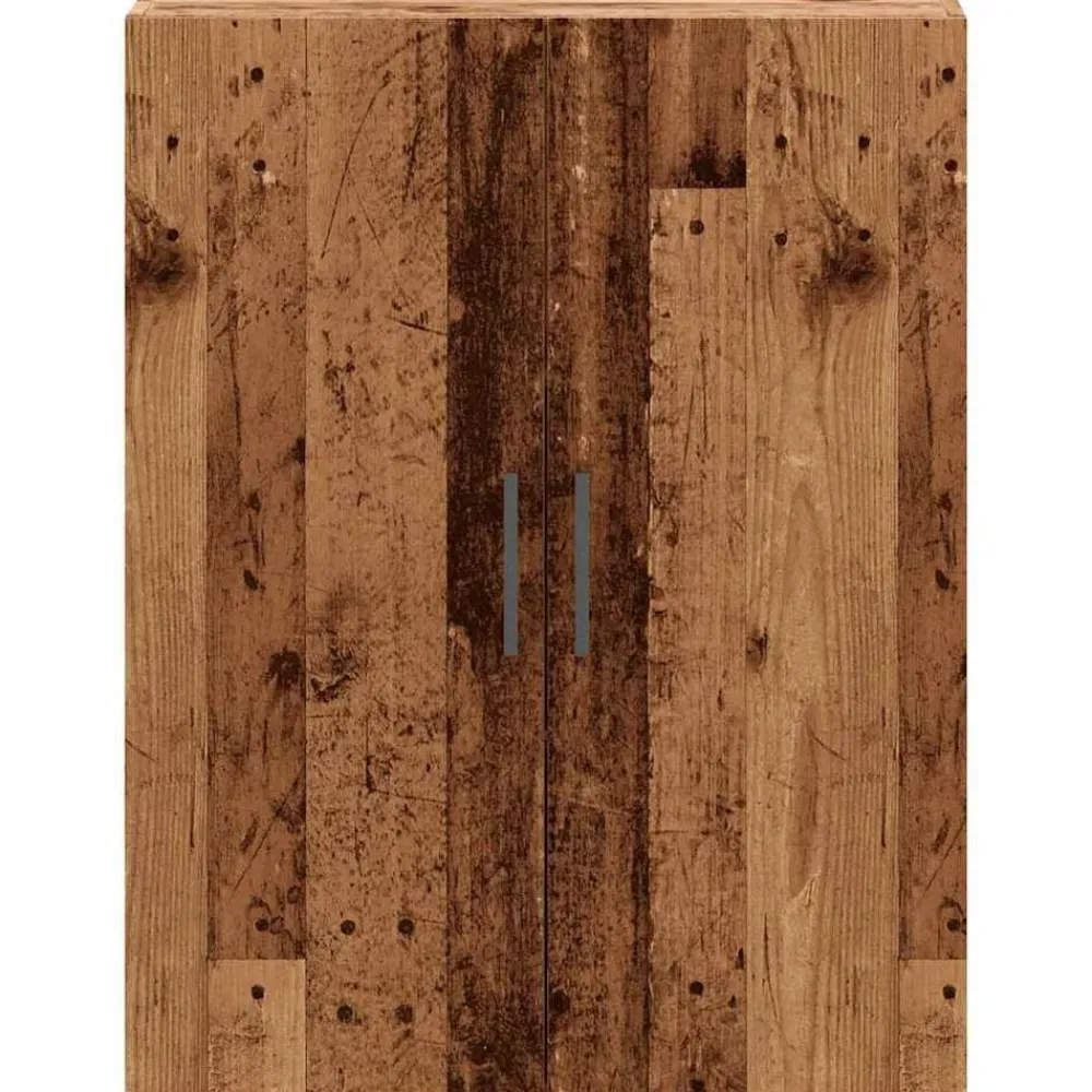 vidaXL Armarios Y Almacenamiento-Armario de pared madera de ingeniería envejecida 69,5x34x90 cm