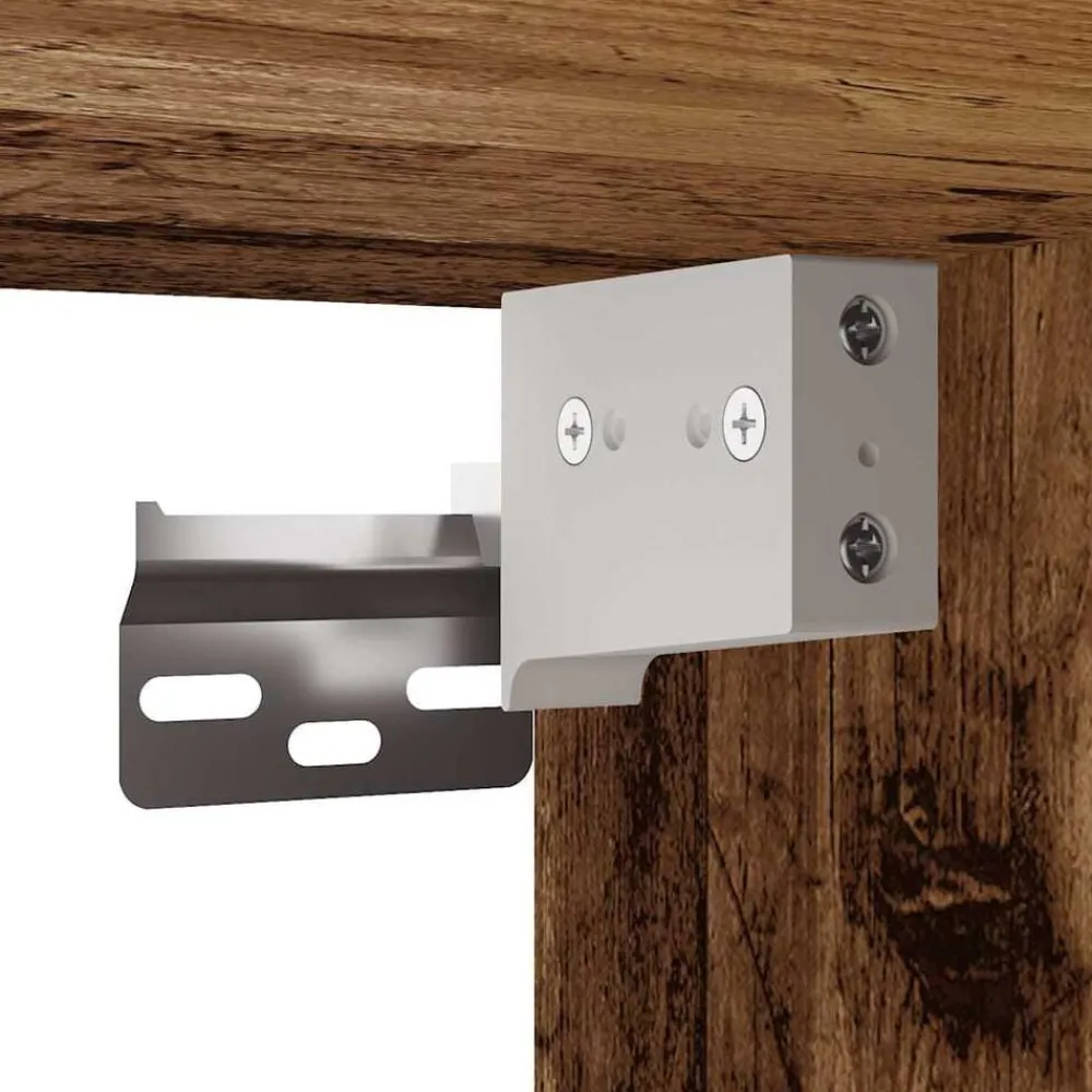 vidaXL Armarios Y Almacenamiento-Armario de pared madera de ingeniería envejecida 69,5x34x90 cm