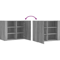 vidaXL Armario de pared madera de ingeniería 75x35x60 cm Gris sonoma Sale