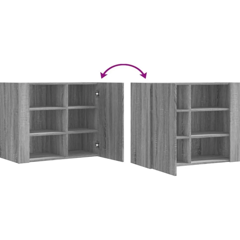 vidaXL Armario de pared madera de ingeniería 75x35x60 cm Gris sonoma Sale