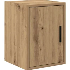 vidaXL Almacenamiento Industrial-Armario de pared para garaje madera ingeniería artesanal roble
