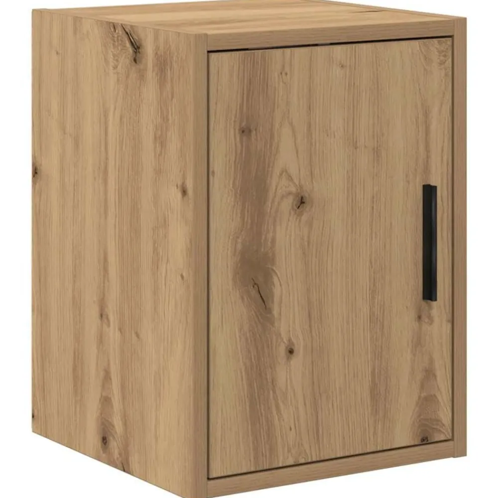 vidaXL Almacenamiento Industrial-Armario de pared para garaje madera ingeniería artesanal roble