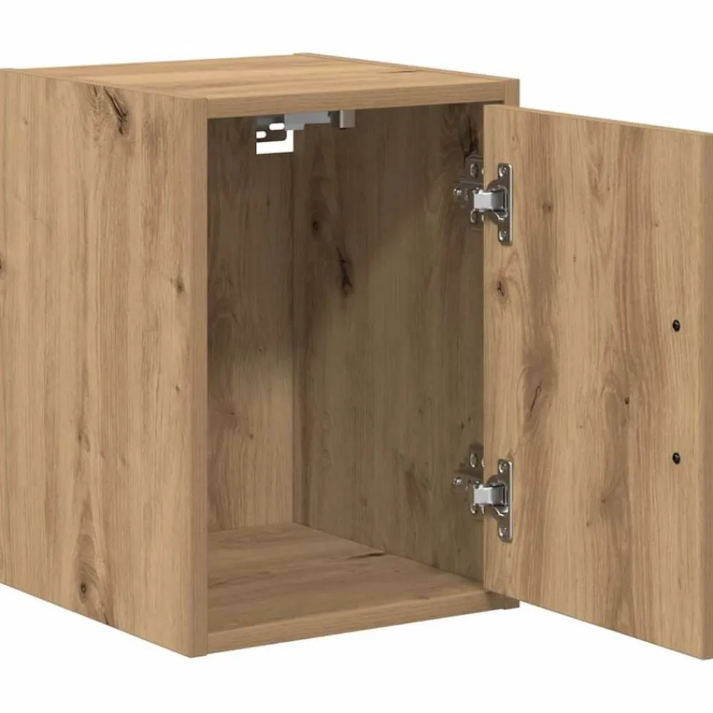 vidaXL Almacenamiento Industrial-Armario de pared para garaje madera ingeniería artesanal roble