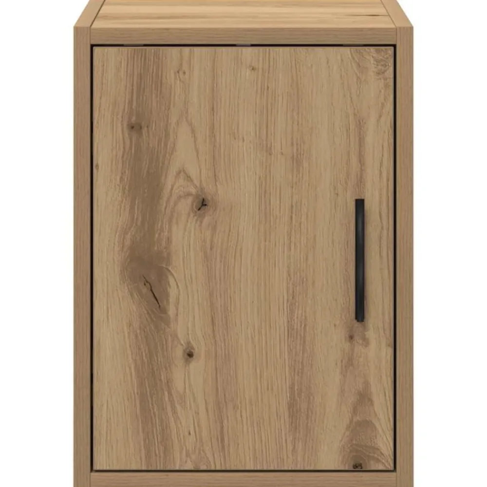 vidaXL Almacenamiento Industrial-Armario de pared para garaje madera ingeniería artesanal roble