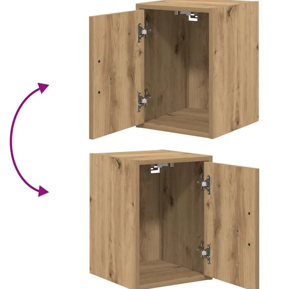 vidaXL Almacenamiento Industrial-Armario de pared para garaje madera ingeniería artesanal roble