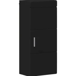 vidaXL Armario de pared para baño TULUM 37 x 24,5 x 86 cm Negro Discount