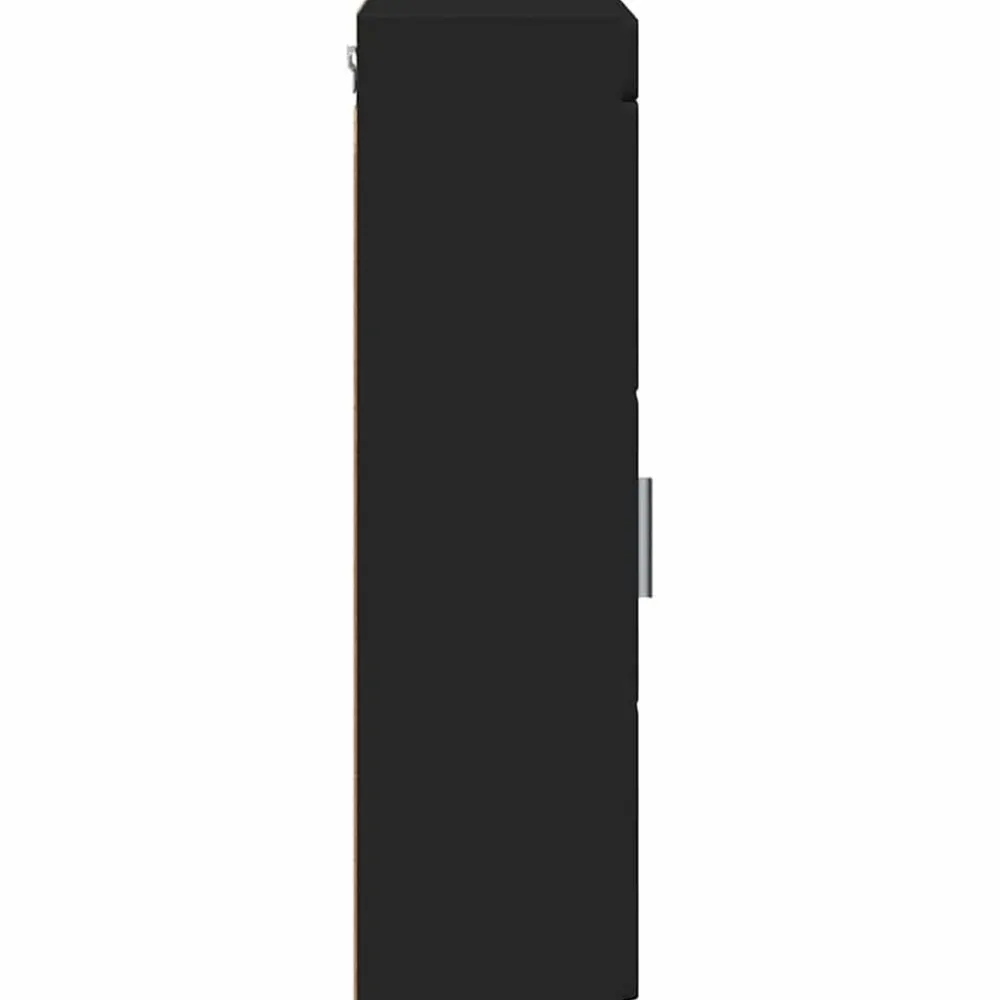 vidaXL Armario de pared para baño TULUM 37 x 24,5 x 86 cm Negro Discount