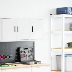vidaXL Armario de pared para garaje madera de ingeniería Blanco Best