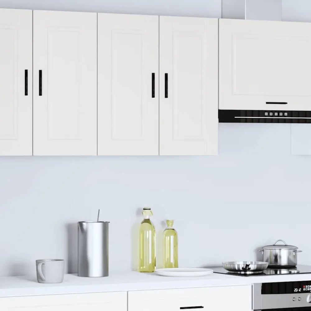 vidaXL Armario de pared para cocina Porto madera de ingeniería blanca Blanco Best