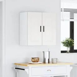vidaXL Armario de pared para cocina Porto madera de ingeniería blanca Blanco Best