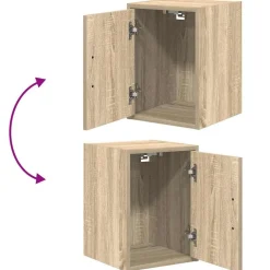 vidaXL Almacenamiento Industrial-Armario de pared para garaje madera de ingeniería
