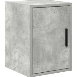 vidaXL Almacenamiento Industrial-Armario de pared para garaje madera de ingeniería gris hormigón