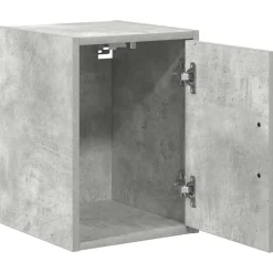 vidaXL Almacenamiento Industrial-Armario de pared para garaje madera de ingeniería gris hormigón