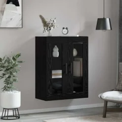 vidaXL Armario de pared 69.5 x 34 x 90 cm Roble negro Clearance
