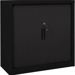 vidaXL Armario de puerta corredera acero 90x40x90 cm Negro Clearance