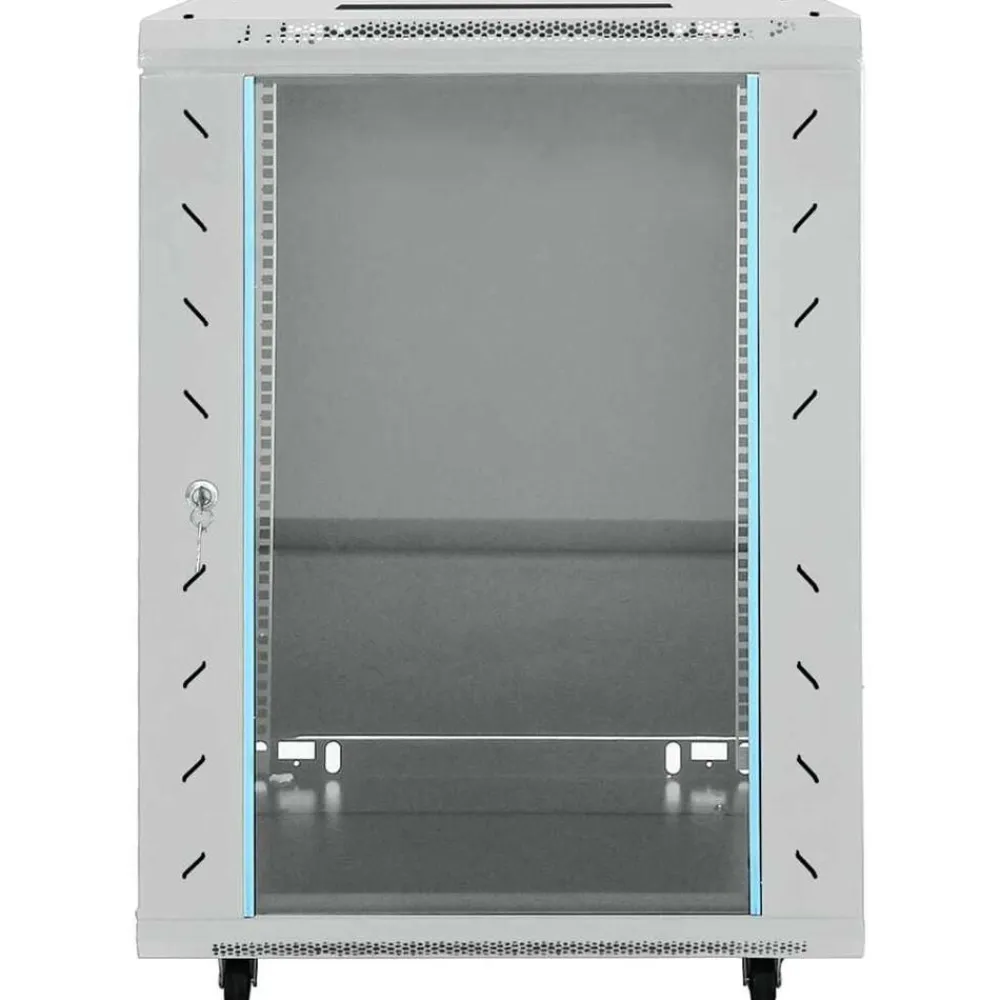 vidaXL Armario de red con almacenamiento 60 x 60 x 80 cm Acero Gris