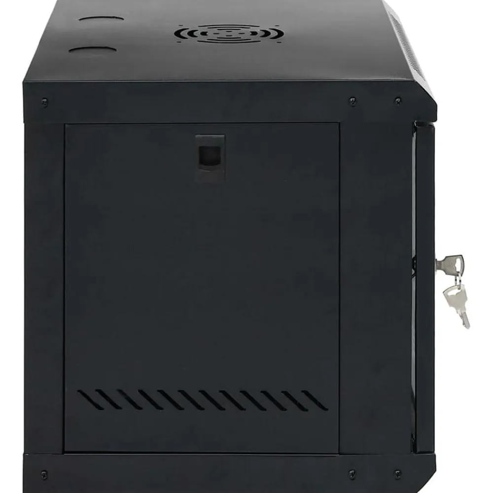 vidaXL Armario de red con almacenamiento 53 x 45 x 45 cm Acero Negro