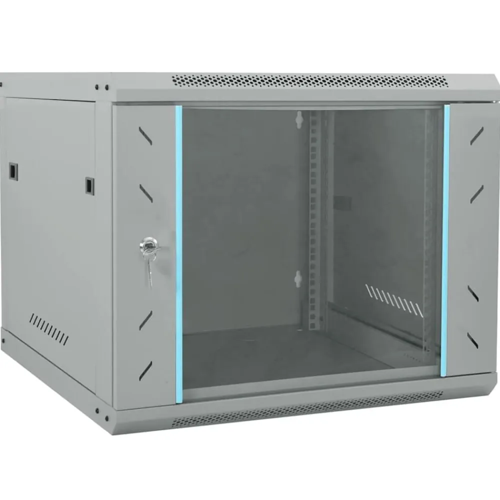 vidaXL Armario de red con almacenamiento 60 x 60 x 50 cm Acero Gris Outlet