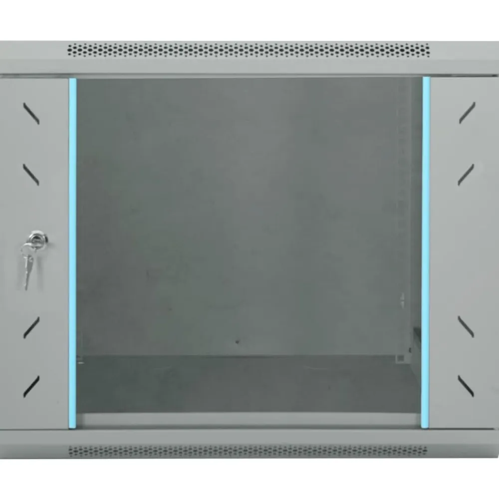 vidaXL Armario de red con almacenamiento 60 x 60 x 50 cm Acero Gris Outlet