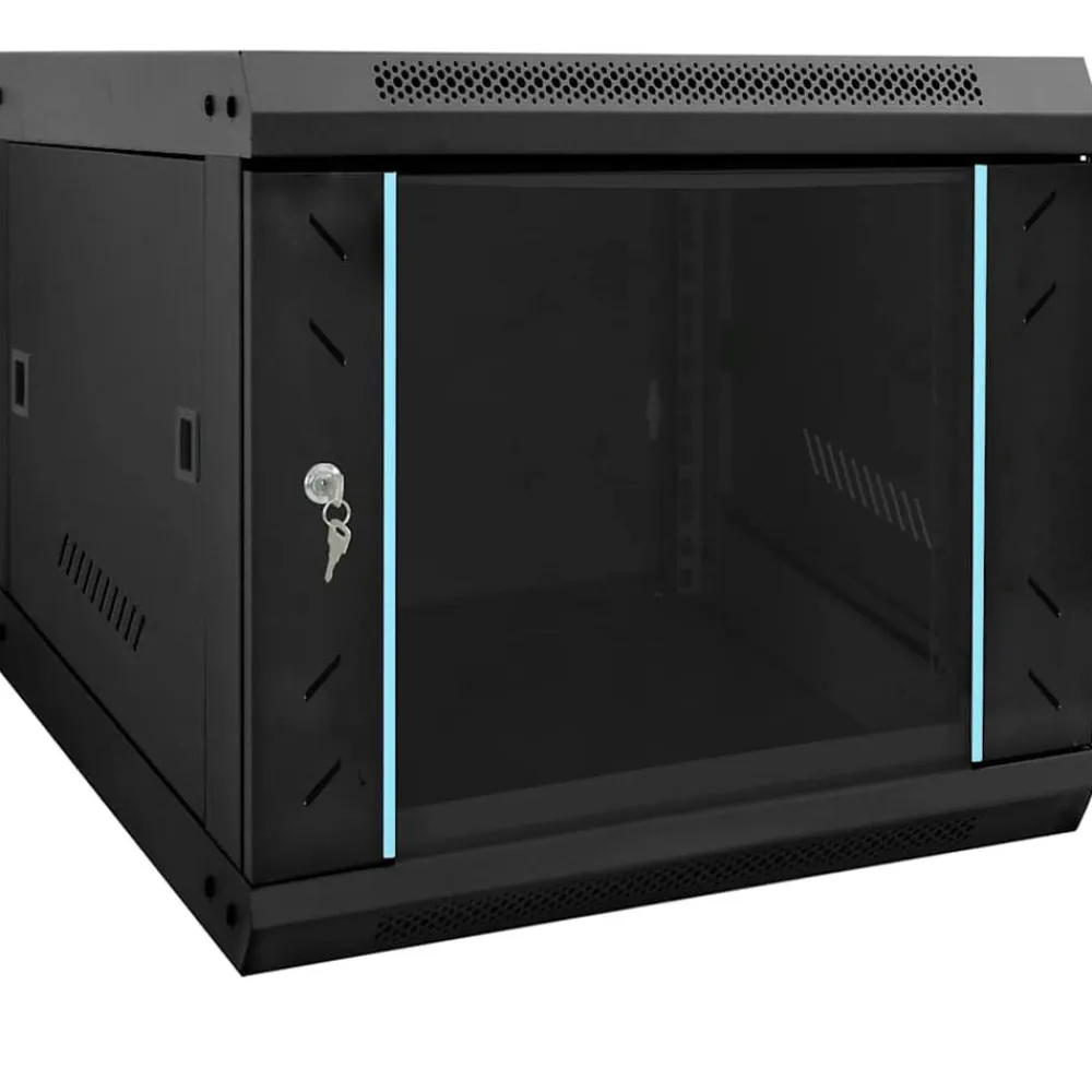 vidaXL Electrónica-Armario de red con almacenamiento 53 x 60 x 45 cm Acero