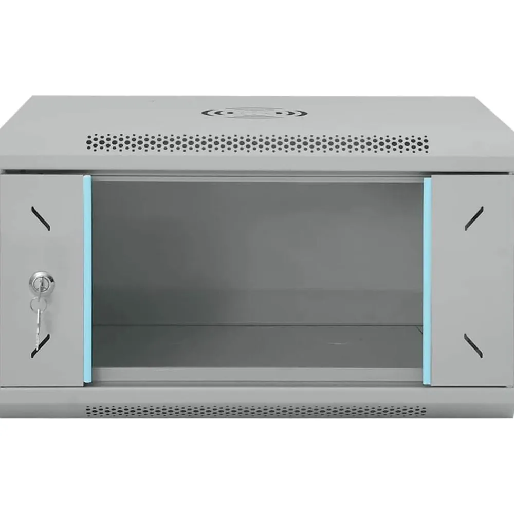 vidaXL Armario de red con almacenamiento 53 x 45 x 30 cm Acero Gris Online