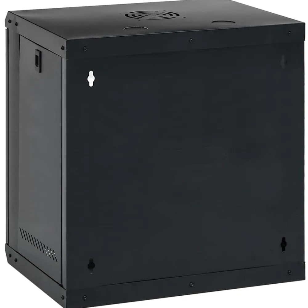 vidaXL Armario de red con almacenamiento 53 x 45 x 60 cm Acero Negro Online