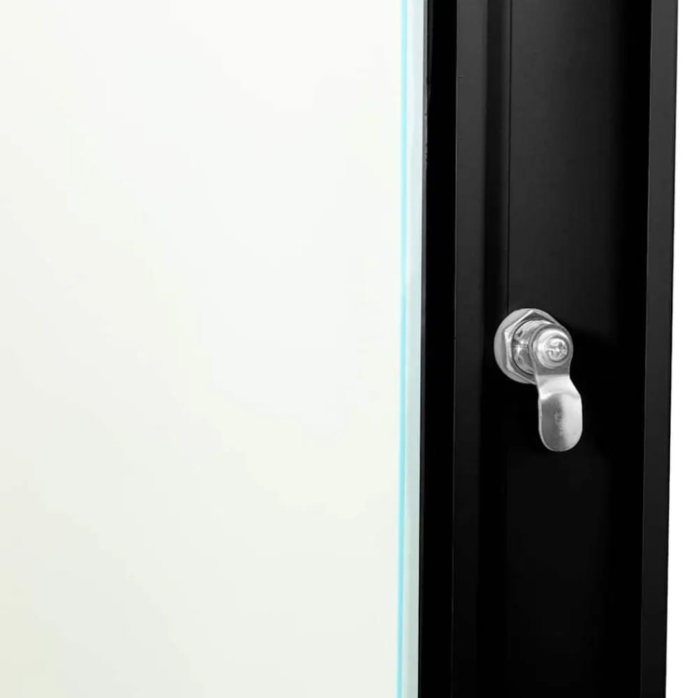 vidaXL Armario de red con almacenamiento 60 x 60 x 35 cm Acero Negro Best